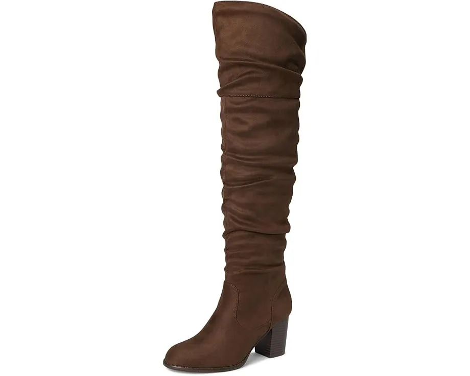 Journee Collection сапоги Kaison с плиссировкой и высоким голенищем