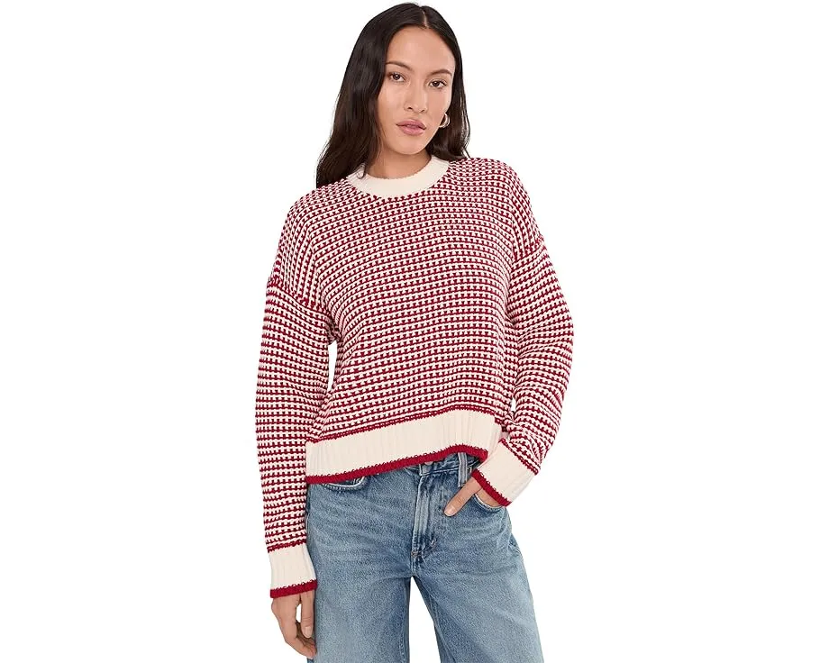 Свитер Madewell Joanna Textured Stitch Cotton Pullover с рельефной вязкой