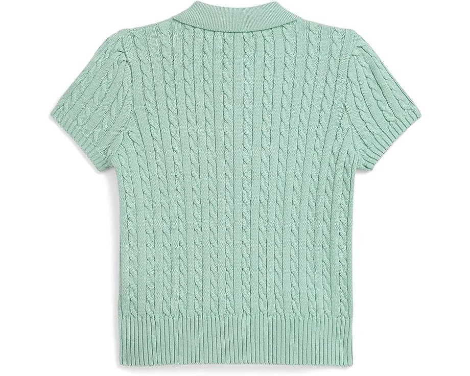 Polo Ralph Lauren Kids Свитер-поло из хлопка с мелким жаккардом для малышей и детей