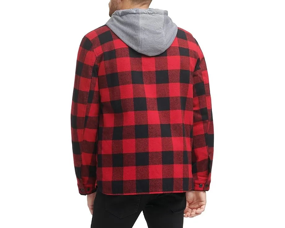 Куртка Levi's из хлопка с капюшоном и подкладкой из шерпи