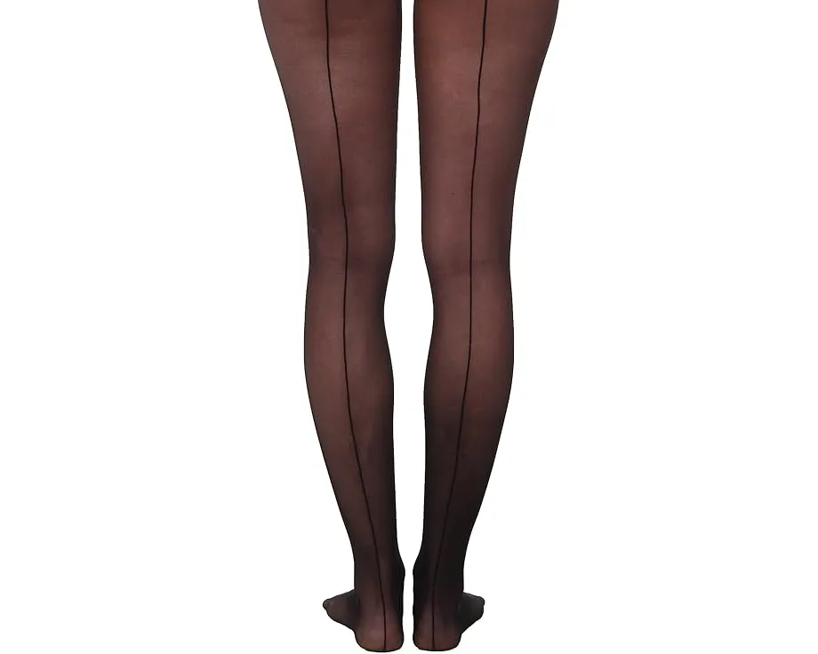 Колготки Wolford Individual 10 с задним швом и хлопковой ластовицей
