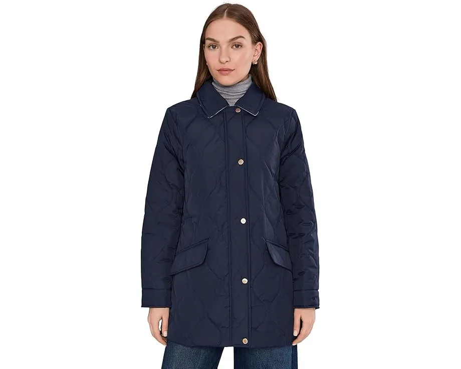 Куртка Lauren Ralph Lauren Onion Quilt Chambray Collar с водоотталкивающим покрытием