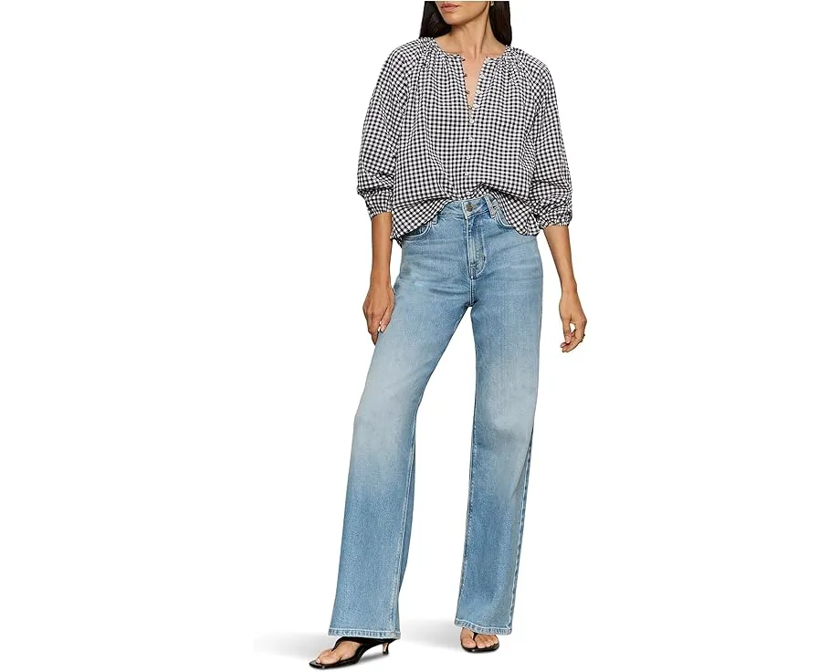 Блуза Sanctuary Perfect Gingham Button с V-образным вырезом и регланными рукавами