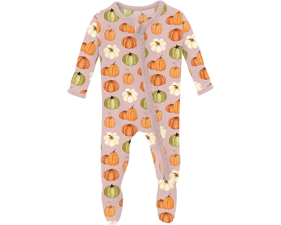 Комбинезон Print Muffin Ruffle Footie от Kickee Pants с двухсторонней молнией