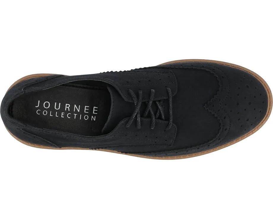 Оксфорды Claudiya с миндалевидным носком и массивным каблуком Journee Collection