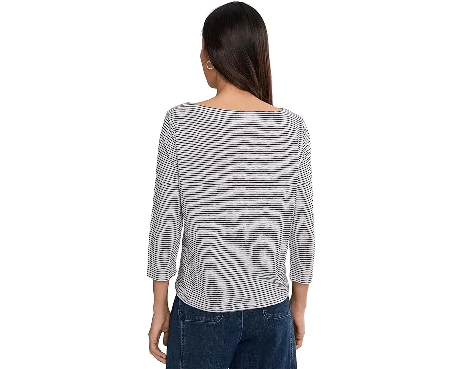Топ с полосками и лодочкой от Eileen Fisher из льна