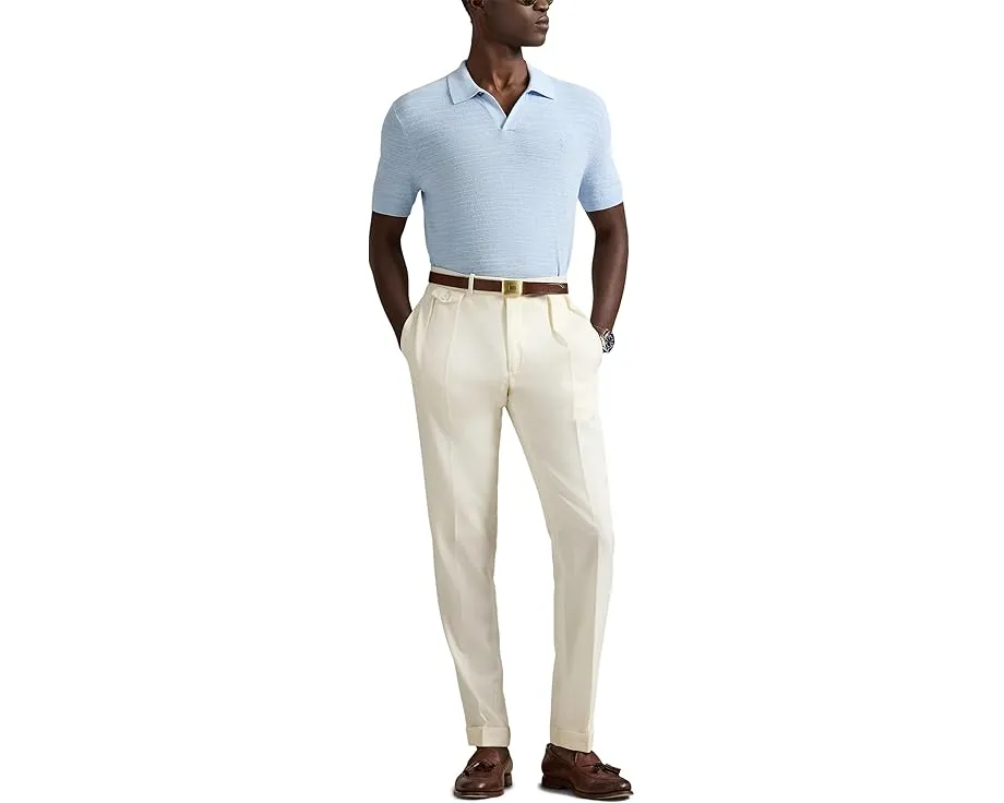 Свитер Polo Ralph Lauren из текстурированного хлопка и льна с коротким рукавом