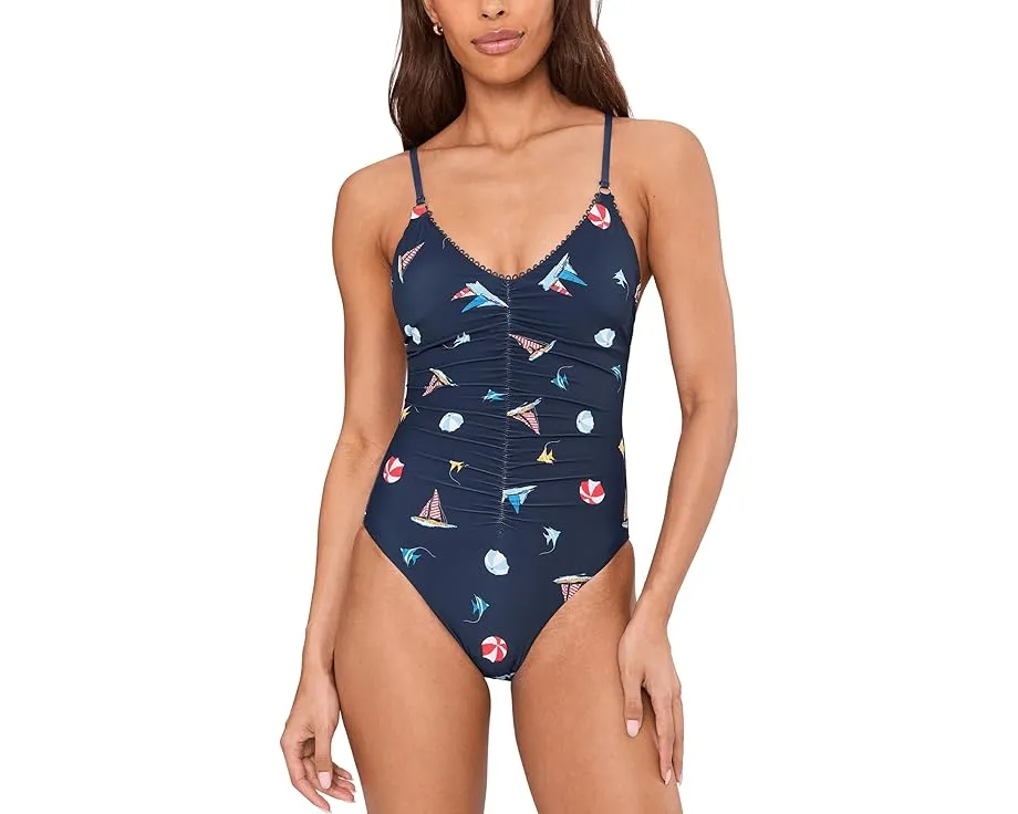 Купальник цельный с V-образным вырезом BeachClub от Seafolly со съемными чашками