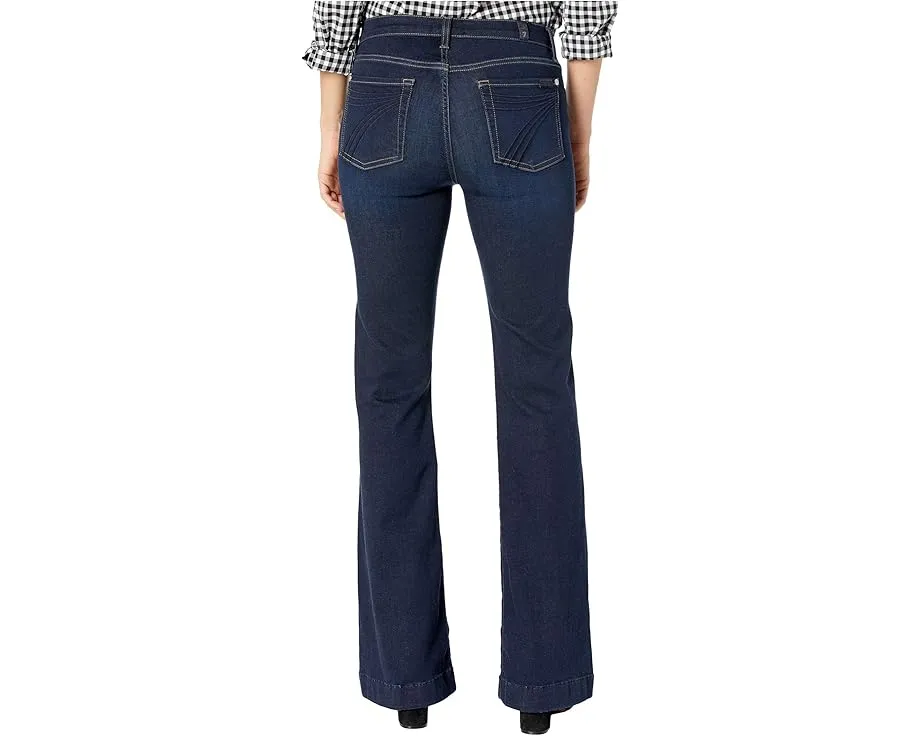 Женские джинсы 7 For All Mankind Tailorless Dojo с укороченной длиной и эффектом поношенности