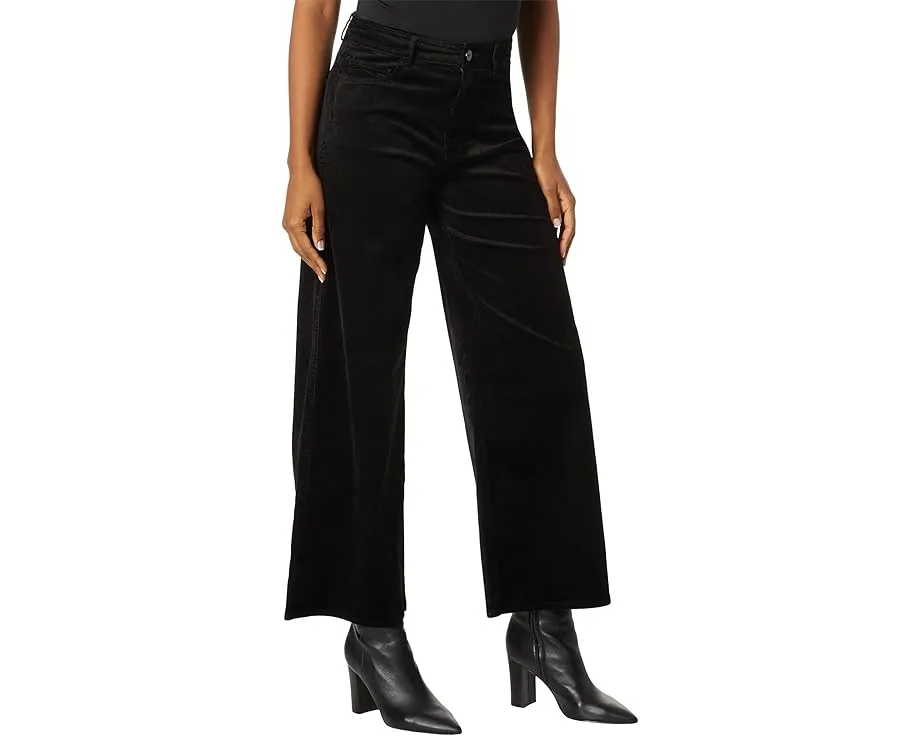 Брюки Paige Harper Ankle из вельветового велюра черного цвета