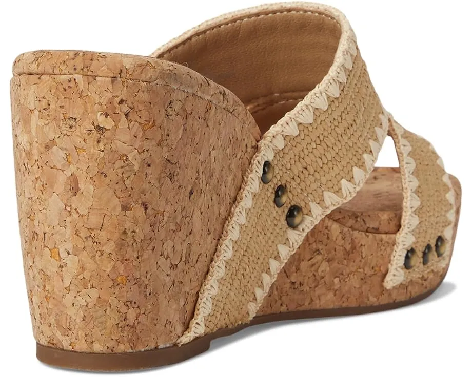 Сандалии Vickta Woven Band Cork Wedge от Lucky Brand с плетеными ремешками и пробковым клином