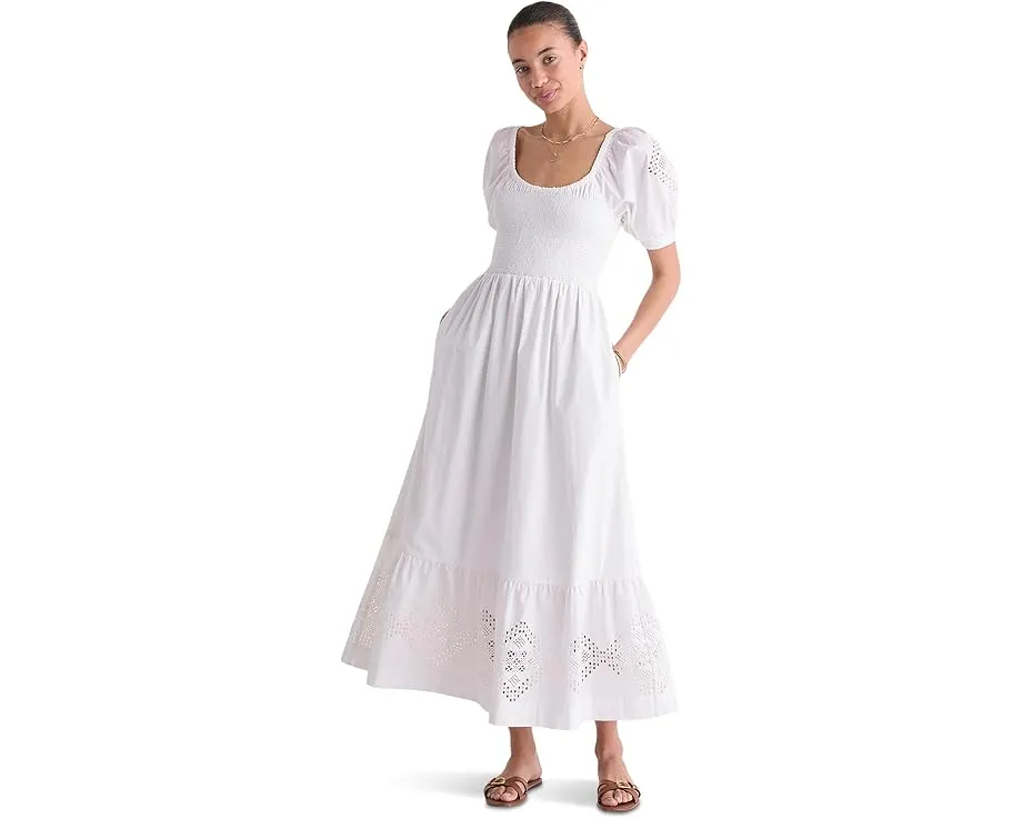 Ellen Eyelet Lace Dress от Vineyard Vines с пышными рукавами и кружевом