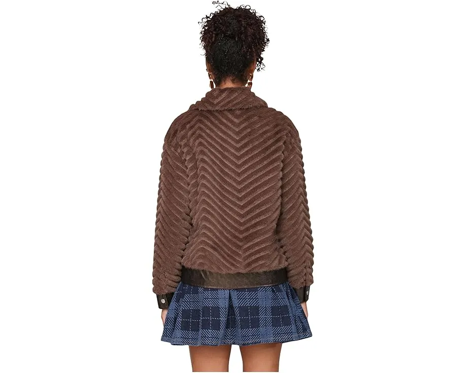 Куртка Faux Fur Trucket с отделкой под кожу от Avec Les Filles