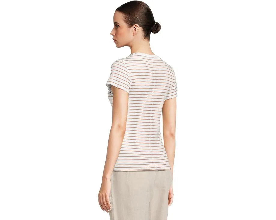 Полосатая футболка Lilla P с круглой горловиной и облегающим кроем
