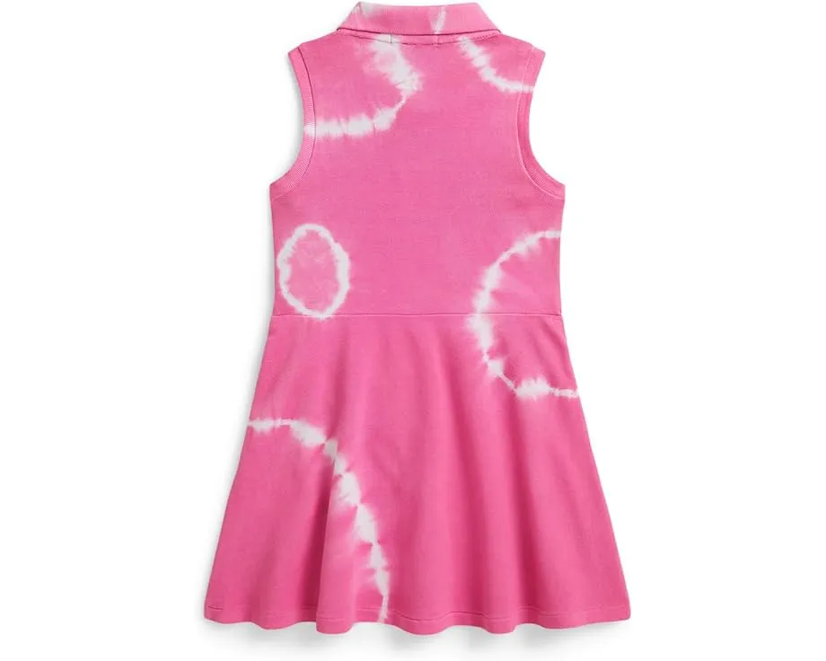 Платье-поло Tie-Dye с имитацией запаха из сетки Polo Ralph Lauren Kids