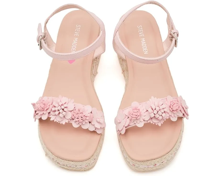 Детские сандалии Steve Madden Kids Dori с цветочными аппликациями и подошвой в стиле эспадрилий
