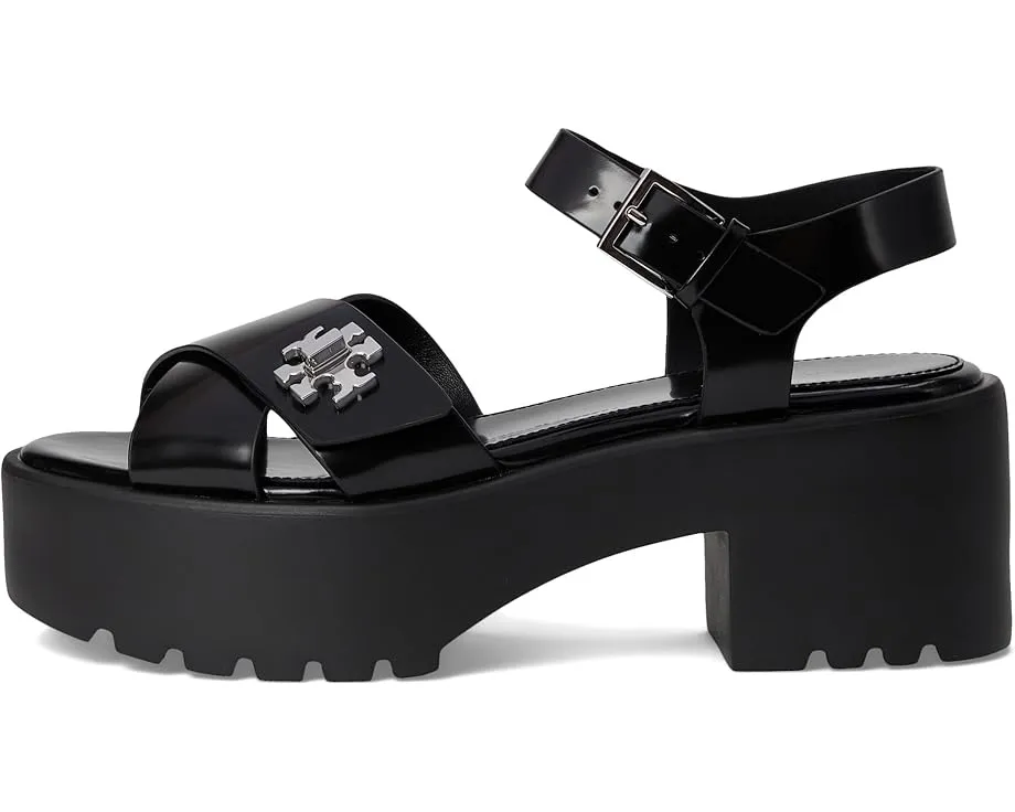 Tory Burch Сандалии T Lock Lug на каблуке 50 мм с перекрестными ремешками