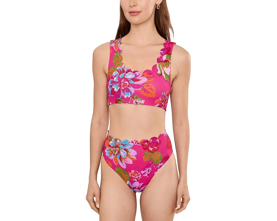 Купальный топ Madison с вырезом лодочкой и фигурным краем для женственного образа