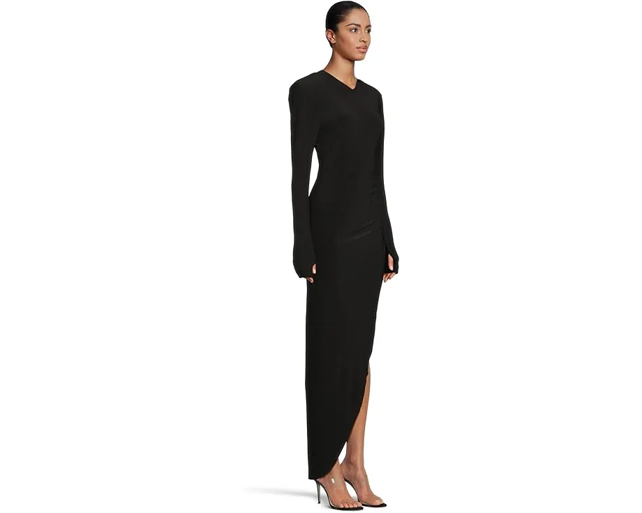 Платье Norma Kamali с V-образным вырезом и драпировкой