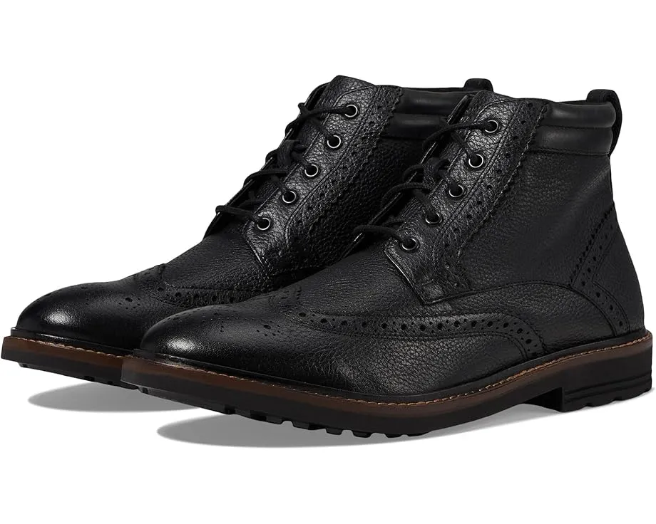 Кожаные ботинки Nunn Bush Odell 2.0 Wingtip с круглым носком и технологией Dual Comfort