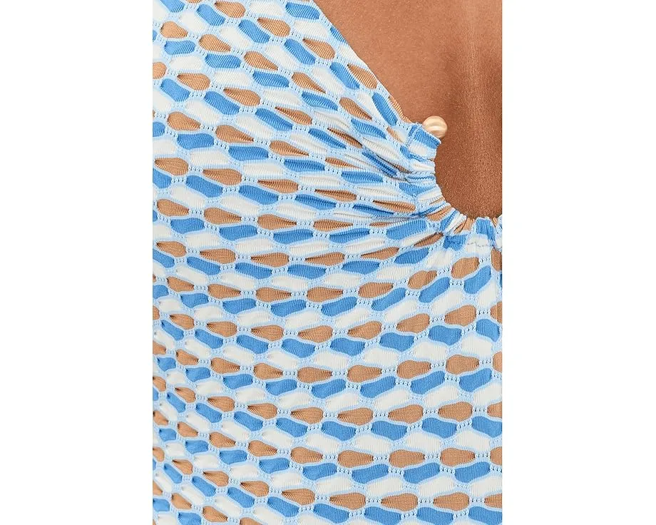 Купальник цельный Mala с кольцом и халтером от Seafolly на завязках