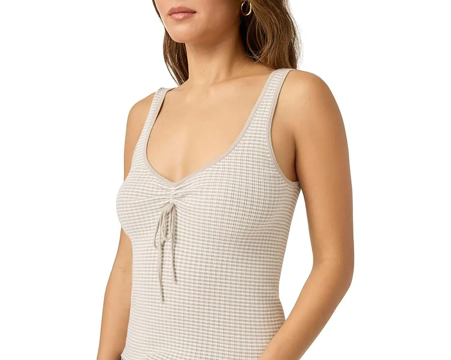 Топ-свитер Splendid Saige с шнуровкой и клетчатым принтом