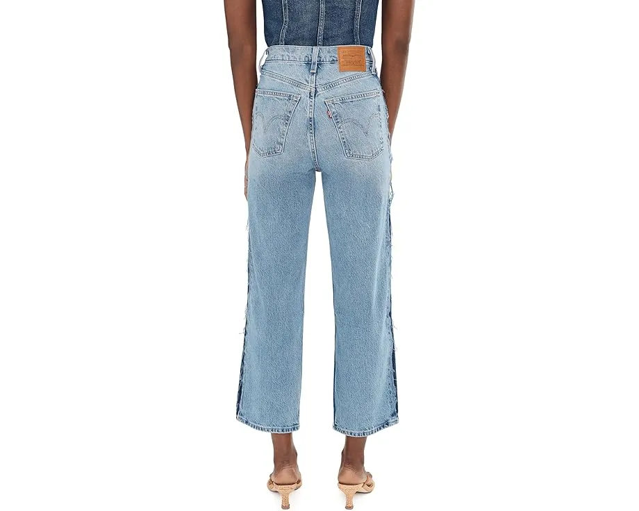 Джинсы Ribcage Ankle Deconstructed от Levi's® Premium с высокой посадкой и прямыми штанинами