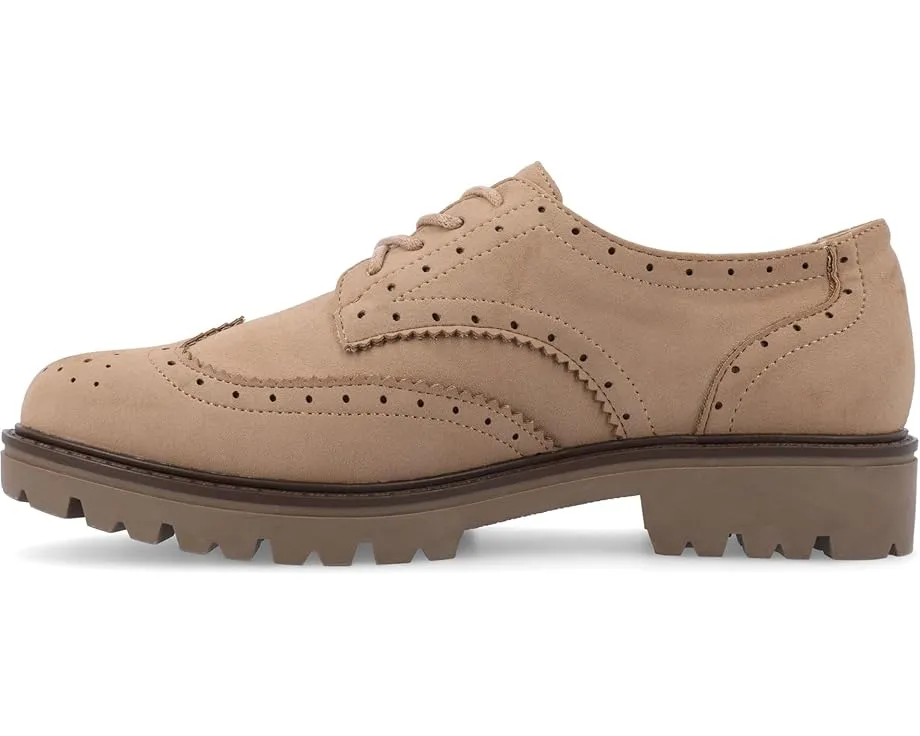 Оксфорды Claudiya с миндалевидным носком и массивным каблуком Journee Collection