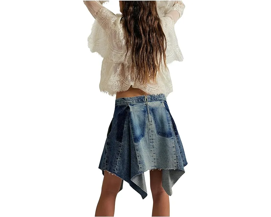 Юбка Free People We The Free Wild River из денима с платочным кроем и асимметричным подолом