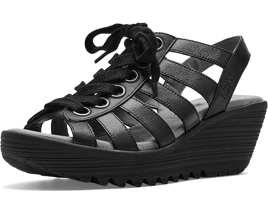 Сандалии FLY LONDON Litu469fly на танкетке с переплетением ремешков из натуральной кожи