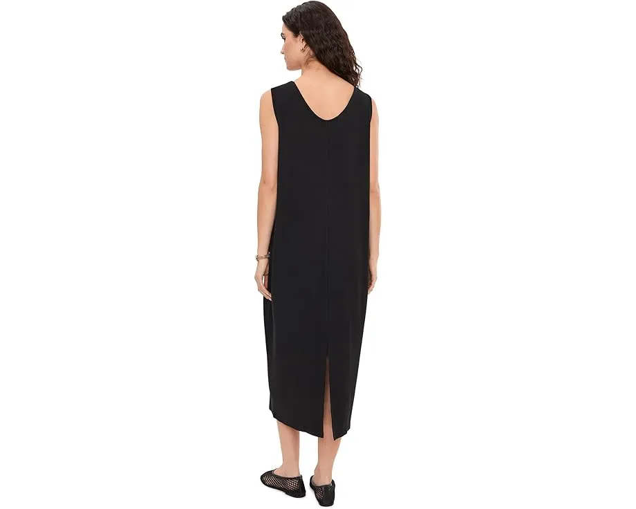 Eileen Fisher платье миди с V-образным вырезом овального силуэта