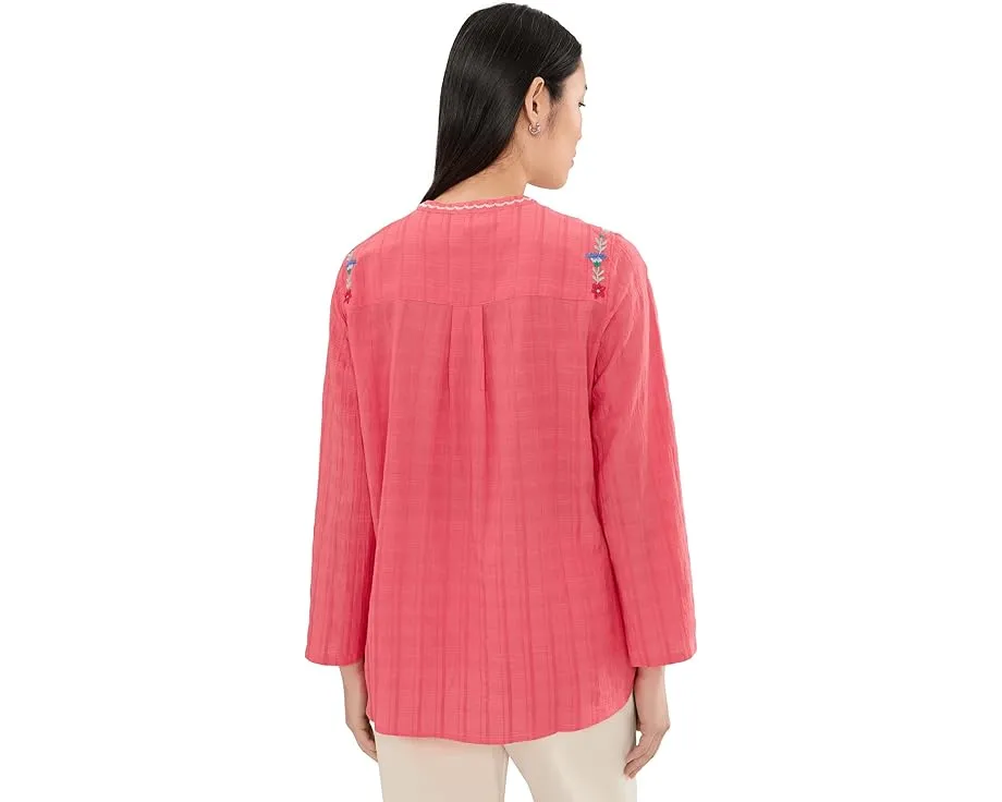 Туника Vintage Henley с длинным рукавом Johnny Was Roseton