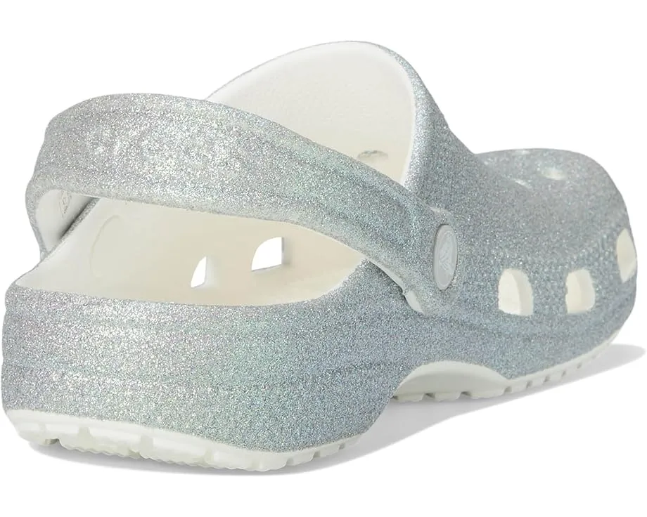 Crocs Classic Glitter Clogs детские блестящие сабо с пайетками