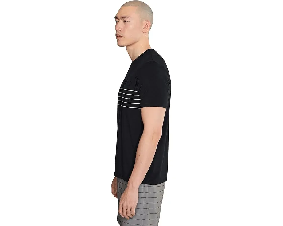 Футболка RVCA Balance Pocket Stripe Tee с карманом и влагоотводящей тканью