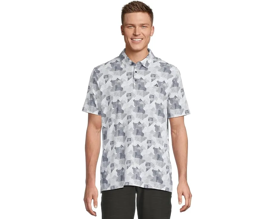 Гольф-поло Adidas Go-To Printed с принтом и эластичной тканью