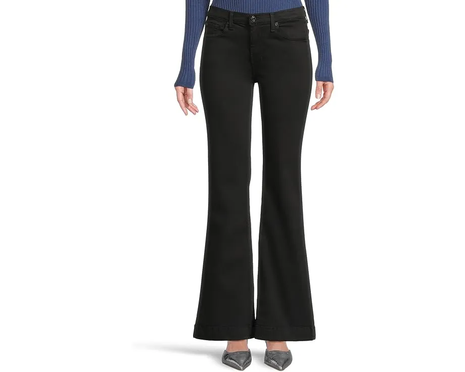 Черные джинсы 7 For All Mankind Dojo Tailorless с расклешенным низом