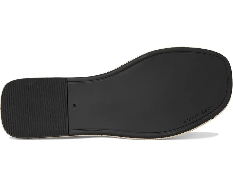 Сланцы Tory Burch Slide с логотипом Double T и открытым мысом