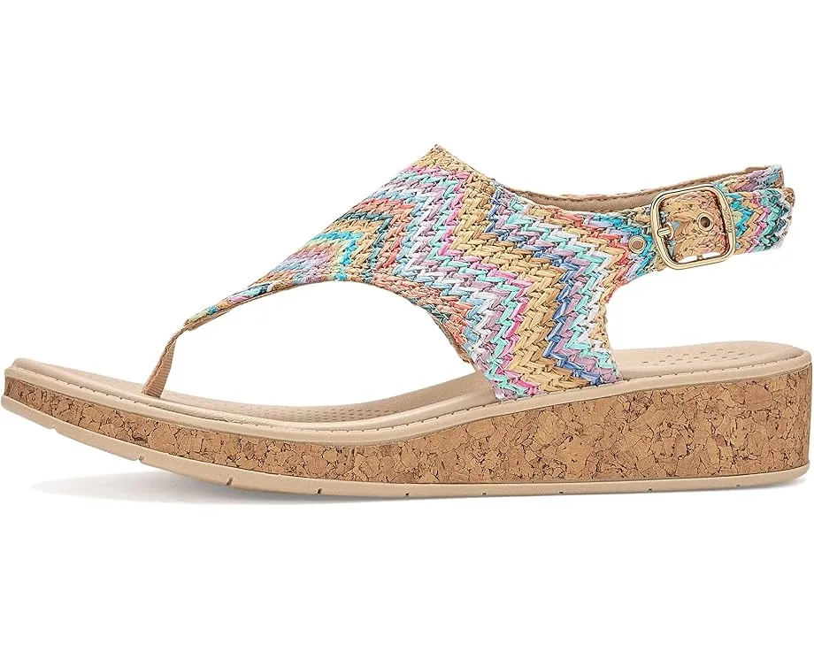 LifeStride пляжные сандалии Beachy Thong с клиновидным каблуком