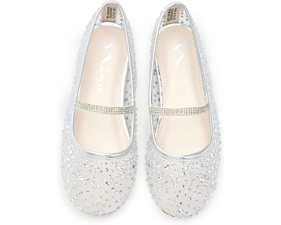 Детские балетки Jax с камнями и эластичной лямкой Nina Kids