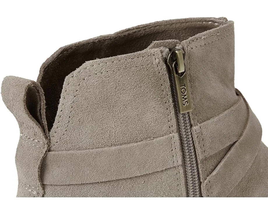 Ботильоны TOMS Marlow из замши с клиновидным каблуком и декоративной перемычкой