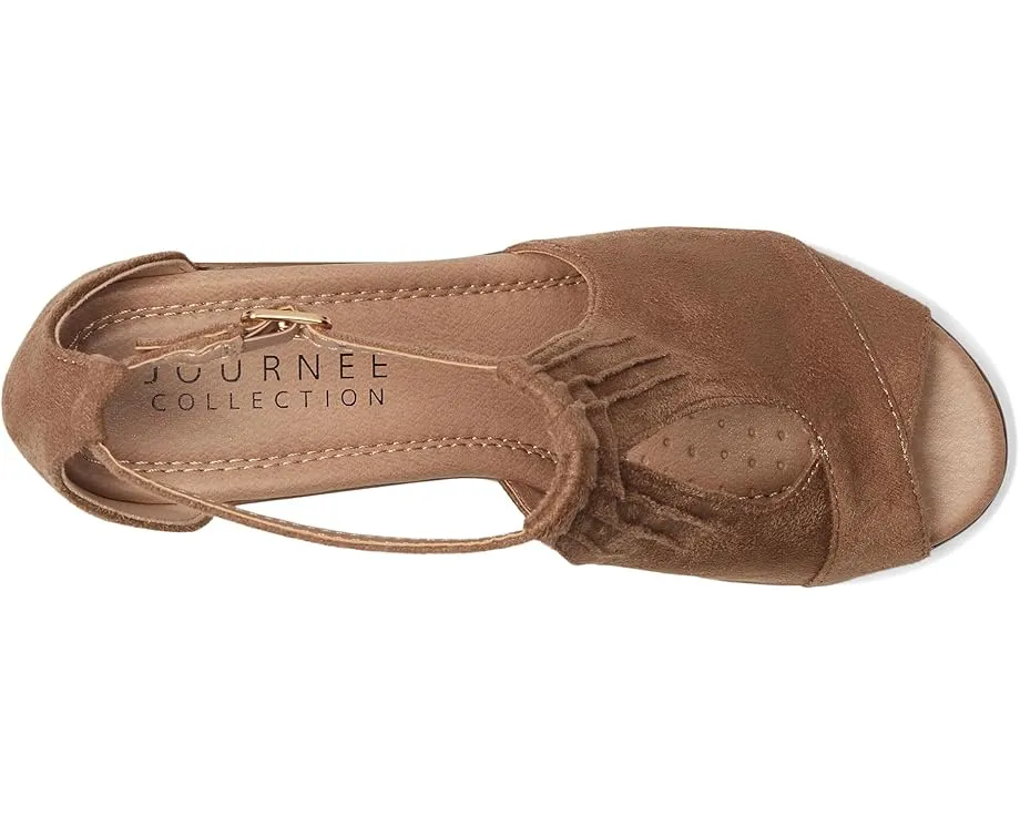 Босоножки Journee Collection Kedzie на платформе с ремешками и вырезом