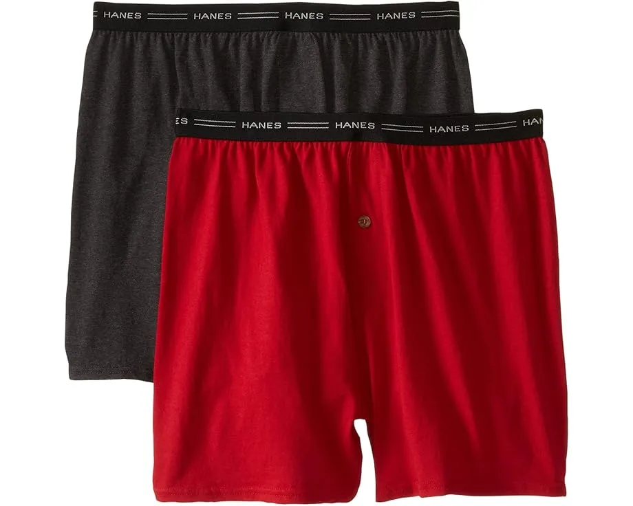 Трусы боксеры Hanes из хлопка с открытым поясом (упаковка)