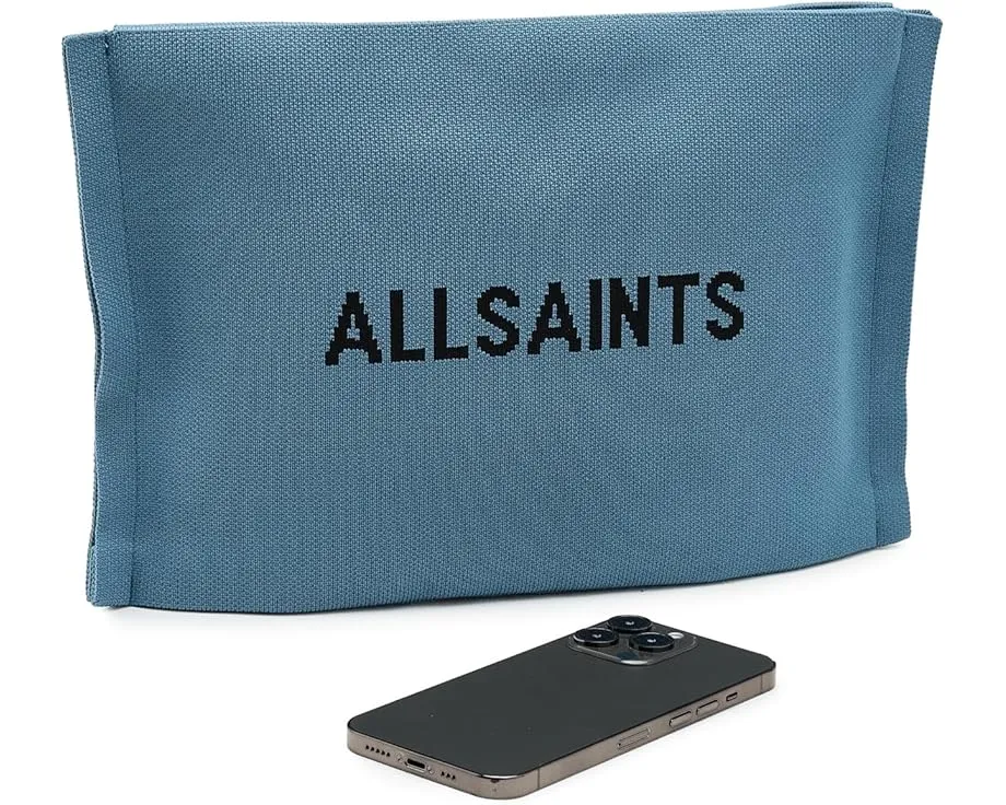 Клатч AllSaints Izzy Steel Blue из переработанного полиэстера