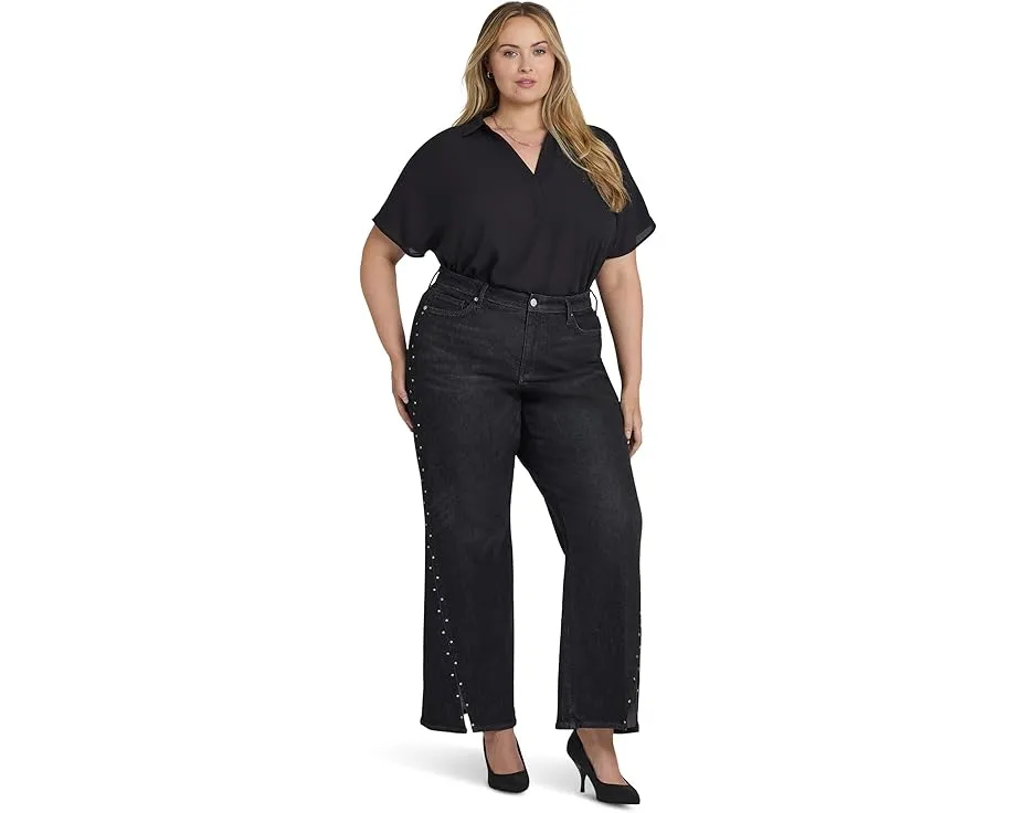 Джинсы Plus Size Teresa с пайетками и разрезом от NYDJ на технологии Lift Tuck