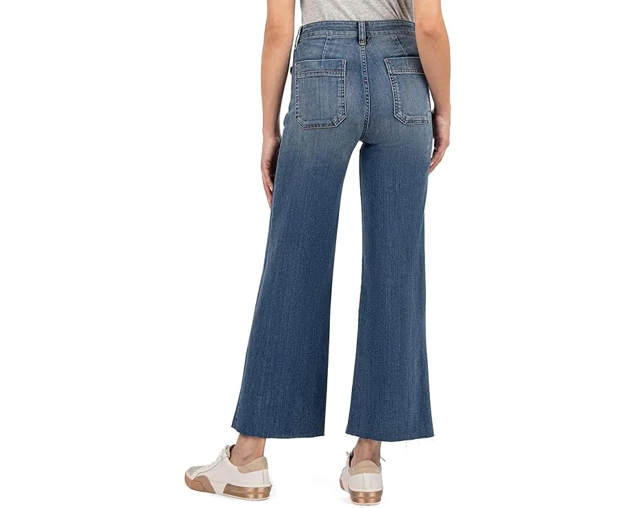 Джинсы KUT from the Kloth Meg с высокой посадкой и широкими штанинами на завязках