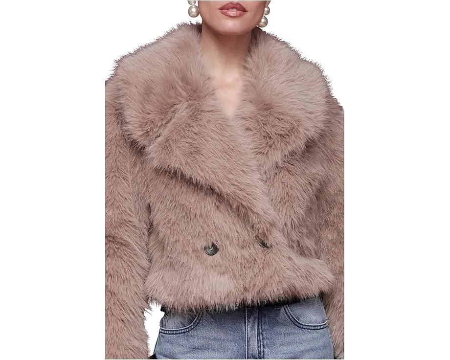 Короткая куртка из искусственного меха Cropped Faux Fur Jacket от Avec Les Filles