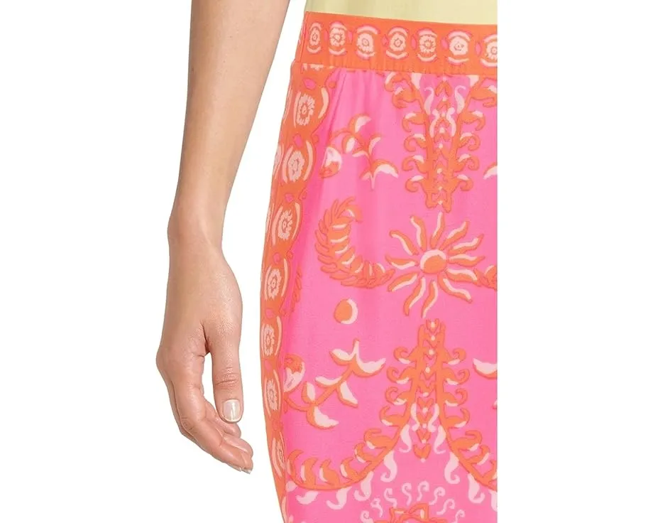 Широкие брюки-палаццо Lilly Pulitzer Vianna из шелка на высокой посадке