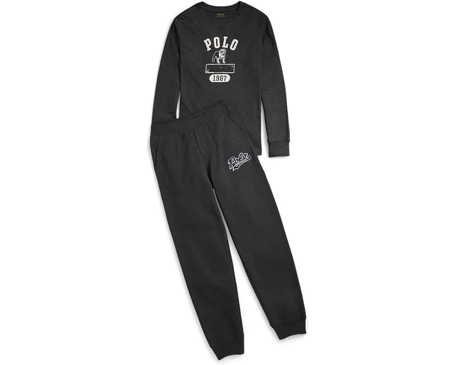 Хлопковая футболка с длинным рукавом и принтом Polo Ralph Lauren Kids для старших детей