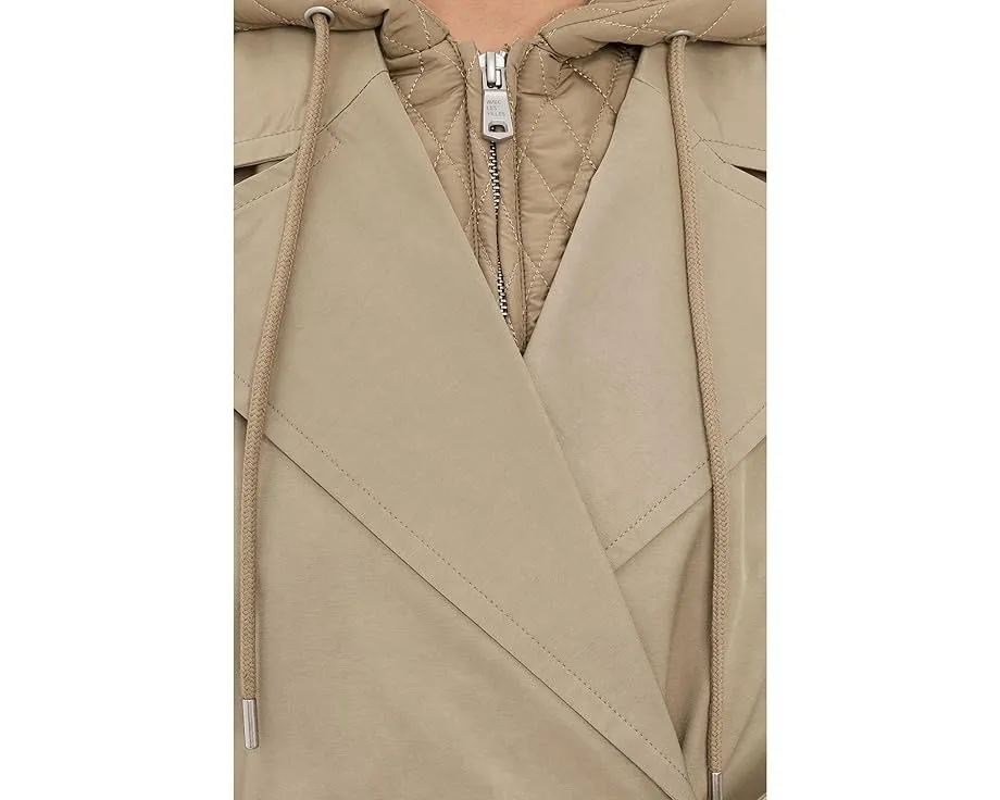 Длинное тренч-пальто Avec Les Filles с регланными рукавами и нагрудником