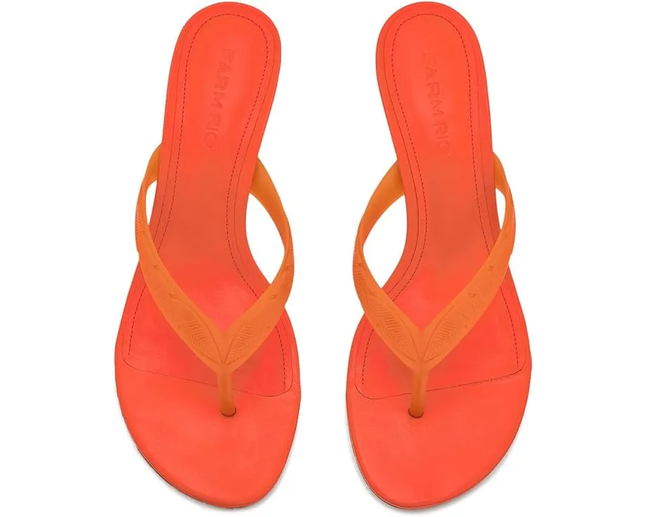 Босоножки Rob Heel Sandals от FARM Rio на каблуке с отделкой из поливинилхлорида